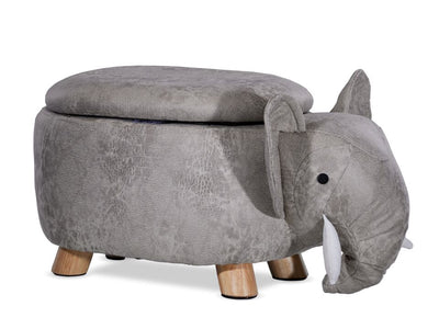 Elephant Storage Ottoman - Grey