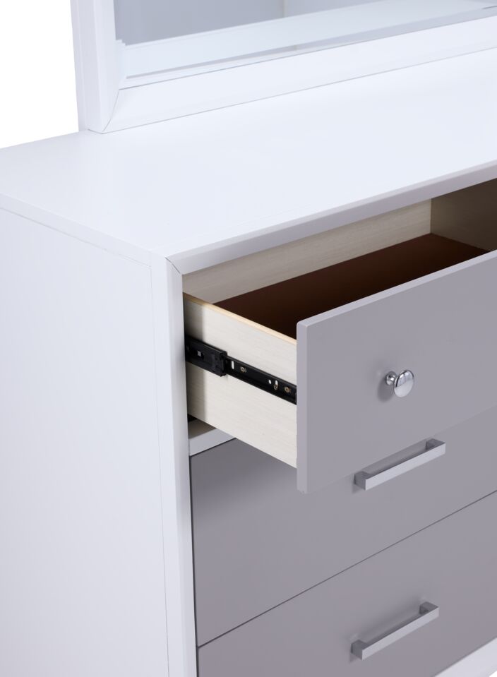 Elroy Two Tone Dresser - White, Grey