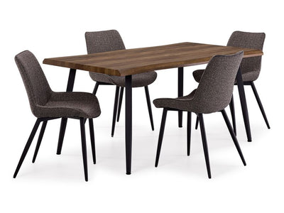 Elxse III Live Edge 5-Piece Dining Set - Grey
