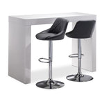 Emile II 3-Piece Bar Height Dining Set - White/Grey