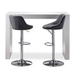 Emile II 3-Piece Bar Height Dining Set - White/Grey