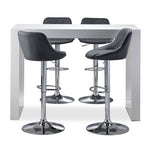 Emile II 5-Piece Bar Height Dining Set - White/Grey