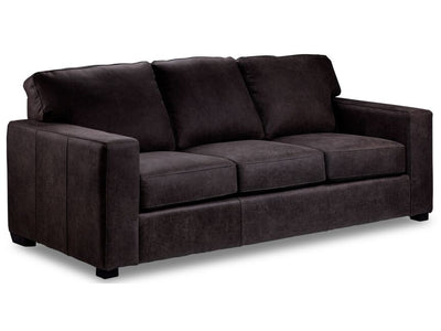 Enrico Leather Sofa - Slate