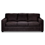 Enrico Leather Sofa - Slate