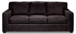 Enrico Leather Sofa - Slate