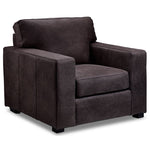Enrico Leather Chair - Slate