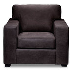 Enrico Leather Chair - Slate
