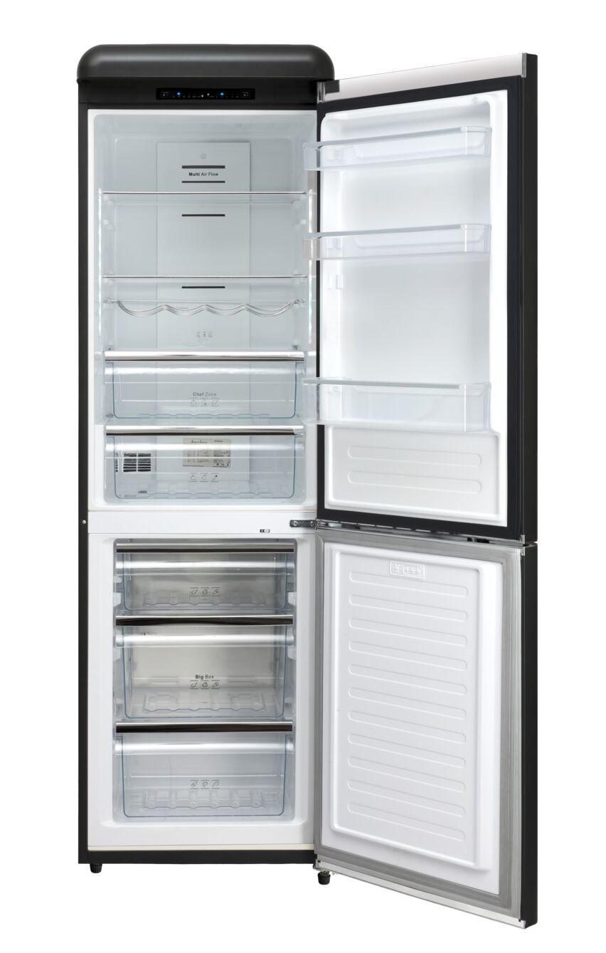 Epic 24" Black Retro Bottom Mount Frost Free Refrigerator (11.0 cu. ft.) - ERFF111BL