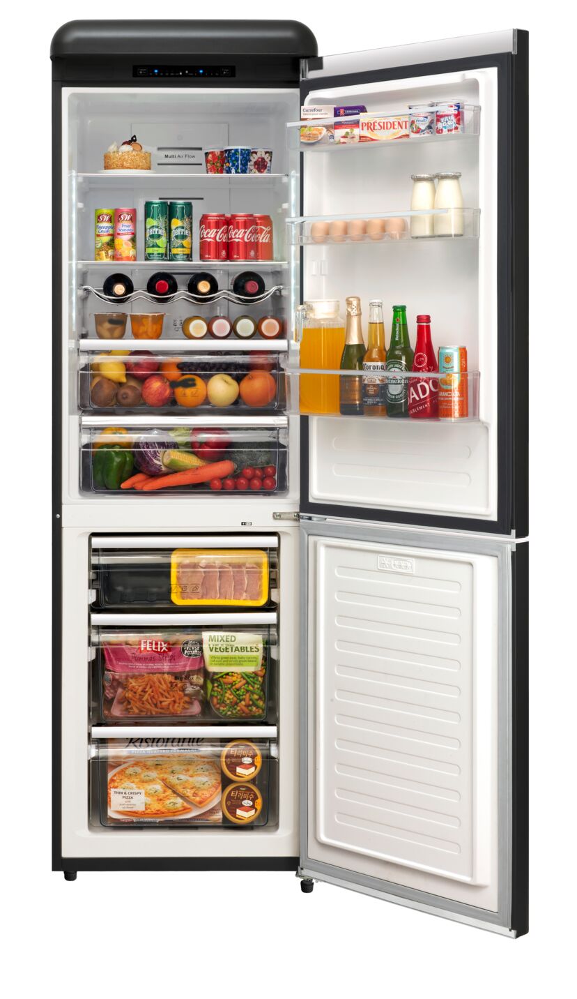 Epic 24" Black Retro Bottom Mount Frost Free Refrigerator (11.0 cu. ft.) - ERFF111BL