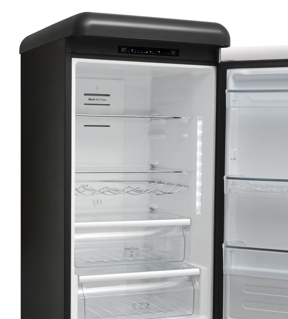 Epic 24" Black Retro Bottom Mount Frost Free Refrigerator (11.0 cu. ft.) - ERFF111BL