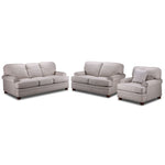 Farmington Sofa, Loveseat and Chair Set - Buff