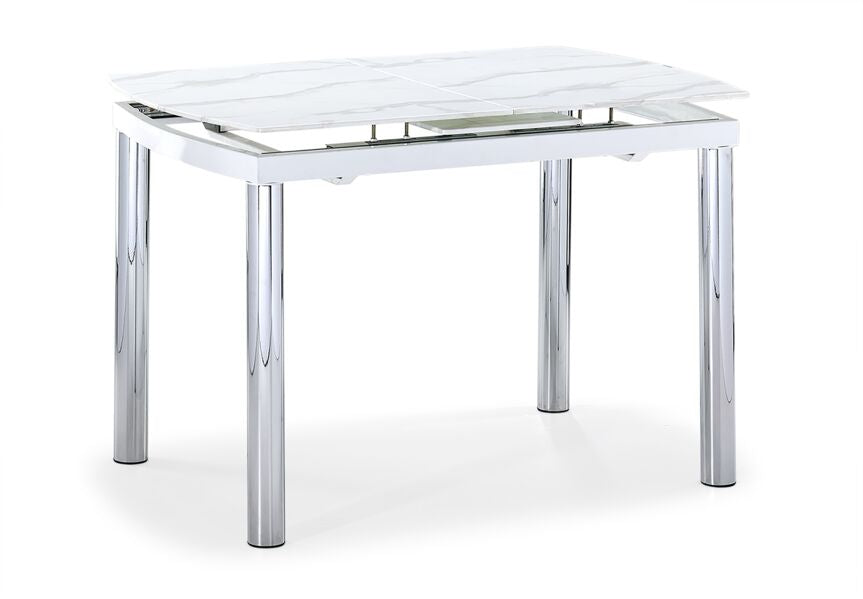 Layla 5-Piece Dining Set - Faux Marble, Chrome