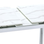 Fino Extendable Dining Table - Faux Marble, Chrome