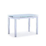 Fino Extendable Dining Table - White, Chrome