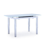 Fino Extendable Dining Table - White, Chrome
