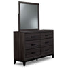 Fog 6-Drawer Dresser - Grey, Black