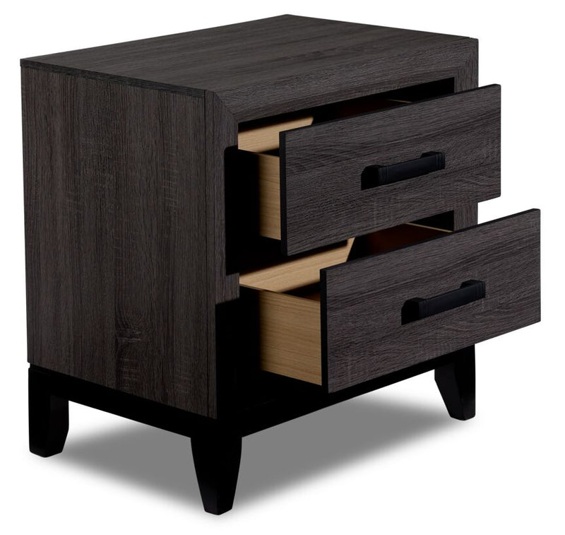 Fog Night Table - Grey, Black | Leon's