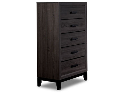 Fog 5 Drawer Chest - Grey, Black