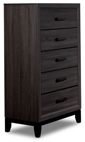 Fog 5 Drawer Chest - Grey, Black