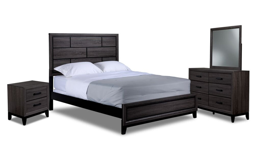 Fog 6-Piece King Bedroom Package - Grey, Black