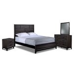 Fog 6-Piece Full Bedroom Package - Grey, Black