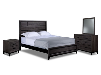 Fog 6-Piece Full Bedroom Package - Grey, Black