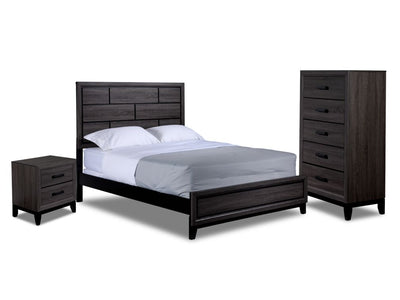 Fog 5-Piece King Bedroom Package - Grey, Black