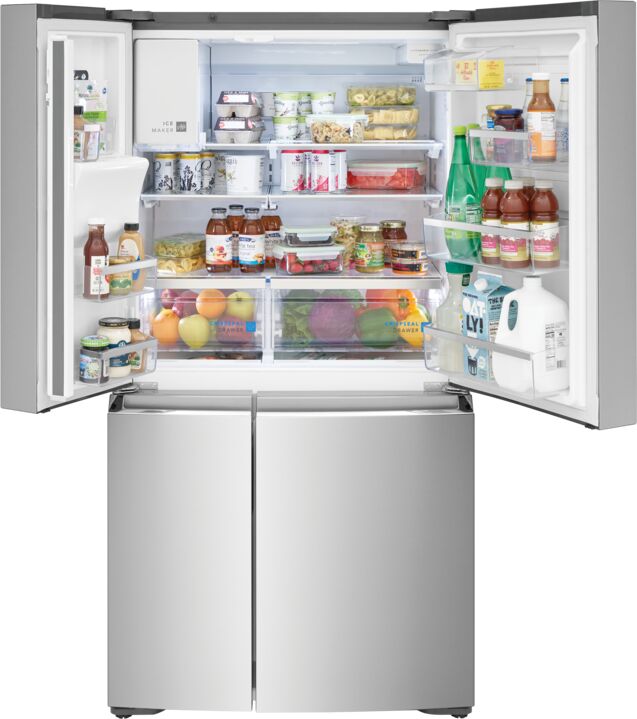 Frigidaire Gallery 36" Smudge-Proof® Stainless Steel Counter-Depth 4-Door Refrigerator (21.5 cu. ft.) - GRQC2255BF