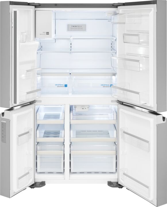 Frigidaire Gallery 36" Smudge-Proof® Stainless Steel Counter-Depth 4-Door Refrigerator (21.5 cu. ft.) - GRQC2255BF