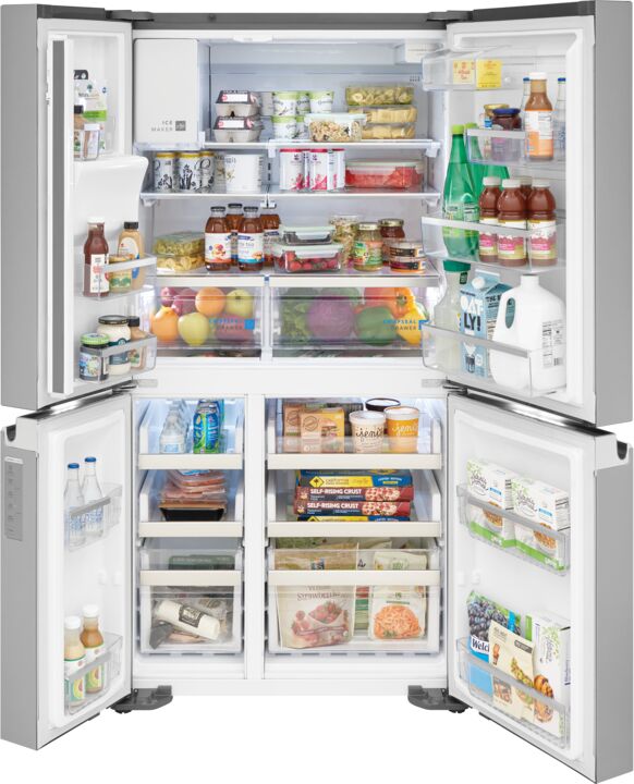 Frigidaire Gallery 36" Smudge-Proof® Stainless Steel Counter-Depth 4-Door Refrigerator (21.5 cu. ft.) - GRQC2255BF