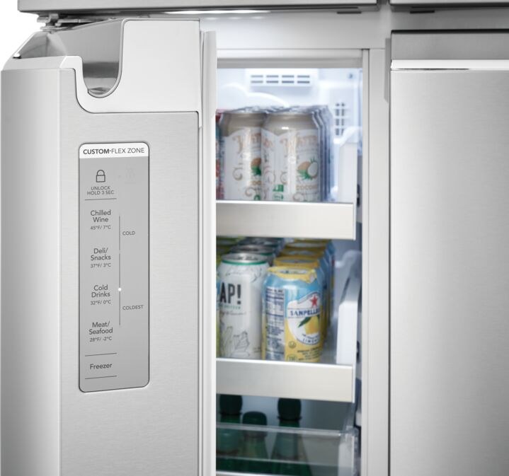 Frigidaire Gallery 36" Smudge-Proof® Stainless Steel Counter-Depth 4-Door Refrigerator (21.5 cu. ft.) - GRQC2255BF