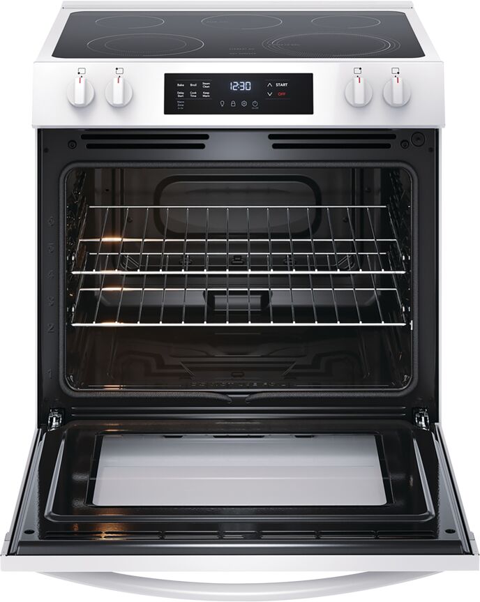 Frigidaire White 30" Front Control Electric Range (5.3 Cu.Ft) - FCFE306CAW