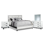 Fog 6-Piece Full Bedroom Package - White, Black