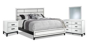 Frost 6-Piece King Bedroom Package - White, Black