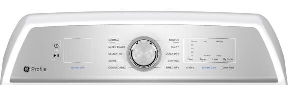 GE Profile White Gas Dryer (7.4 cu. ft.) - PTD60GBSRWS