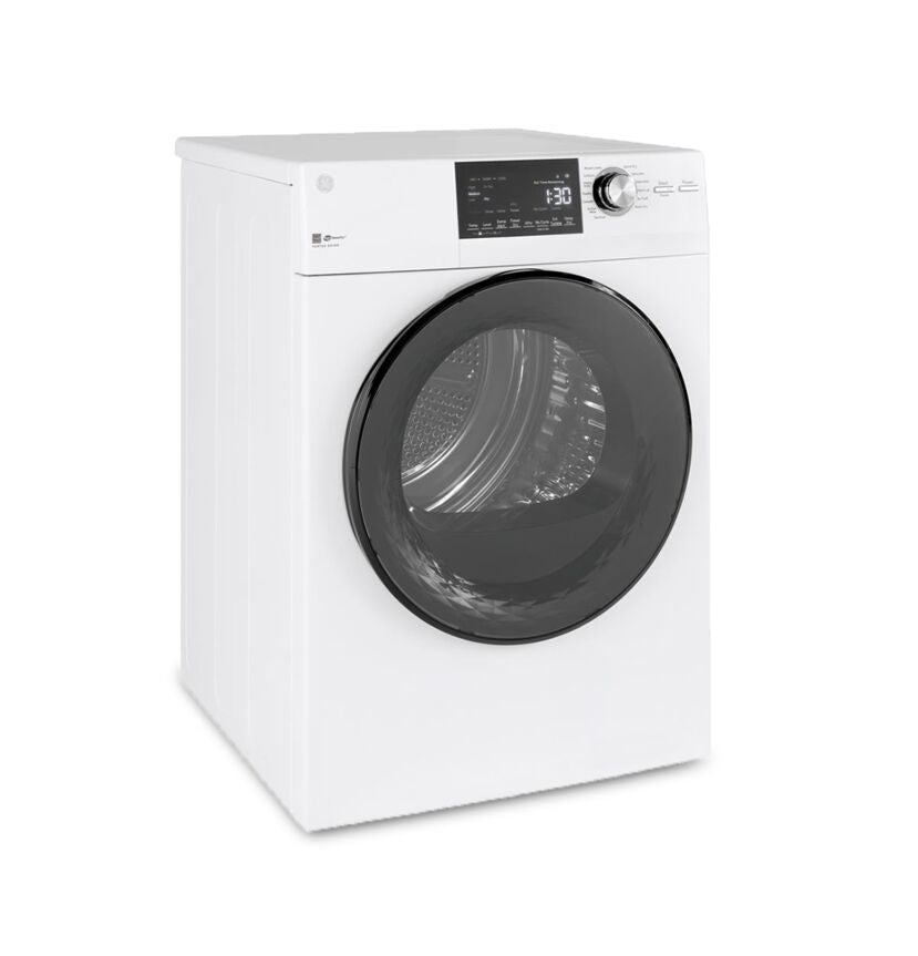 GE White Vented Electric Dryer with Stainless Steel Drum (4.1 Cu.Ft.) - GFD14JSINWW