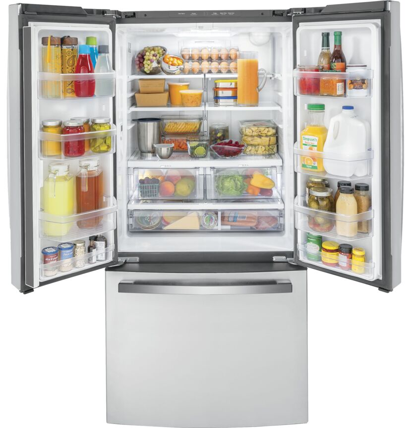 GE Fingerprint Resistant 33" Counter-Depth French-Door Refrigerator (18.6 Cu.Ft.)- GWE19JYLFS