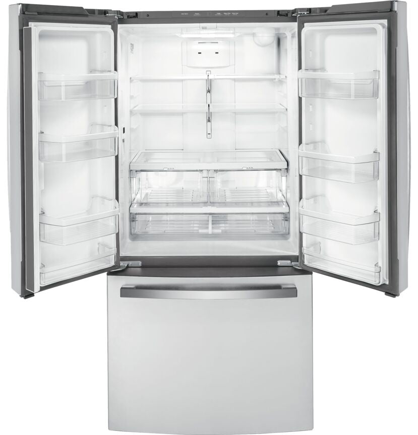 GE Fingerprint Resistant 33" Counter-Depth French-Door Refrigerator (18.6 Cu.Ft.)- GWE19JYLFS