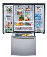 GE Profile 30" 20.8 Cu. Ft. Fingerprint Resistant Stainless French Door Refrigerator - PNE21NYRKFS