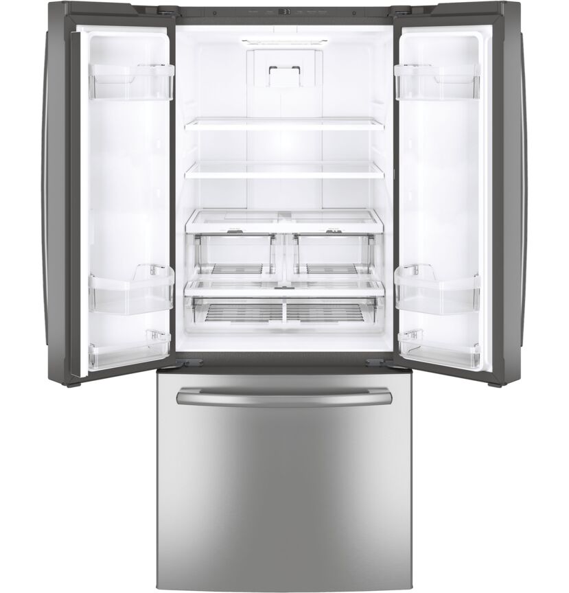 GE 30" 20.8 Cu. Ft. Fingerprint Resistant Stainless French Door Refrigerator - GNE21DYRKFS