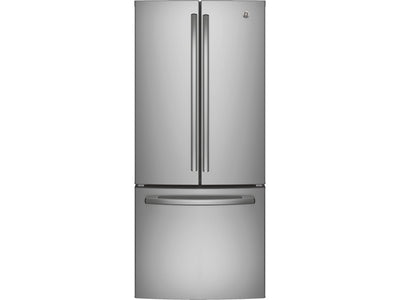 GE Fingerprint Resistant Stainless 30" French Door Refrigerator (20.8 cu ft)- GNE21DYRKFS