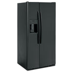 GE Black 33" Side-by-Side Refrigerator with Ice & Water Dispenser (23 Cu. Ft.)- GSS23GGPBB