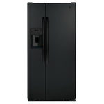 GE Black 33" Side-by-Side Refrigerator with Ice & Water Dispenser (23 Cu. Ft.)- GSS23GGPBB