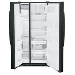 GE Black 33" Side-by-Side Refrigerator with Ice & Water Dispenser (23 Cu. Ft.)- GSS23GGPBB