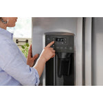 GE Black 33" Side-by-Side Refrigerator with Ice & Water Dispenser (23 Cu. Ft.)- GSS23GGPBB