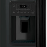 GE Black 33" Side-by-Side Refrigerator with Ice & Water Dispenser (23 Cu. Ft.)- GSS23GGPBB