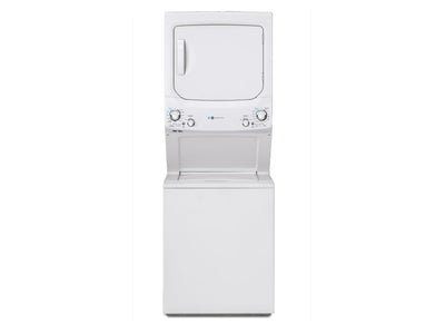 GE White Unitized Spacemaker Washer (4.5 Cu.Ft.) and White Electric Dryer (5.9 Cu.Ft.) - GUD27EEMNWW