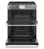 Café Platinum Glass 30" Slide-in Front-Control Dual-Fuel Range (7.0 Cu.Ft) - CC2S950M2NS5