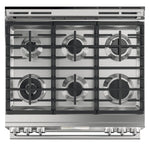 Café Platinum Glass 30" Slide-in Front-Control Dual-Fuel Range (7.0 Cu.Ft) - CC2S950M2NS5