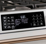 Café Platinum Glass 30" Slide-in Front-Control Dual-Fuel Range (7.0 Cu.Ft) - CC2S950M2NS5